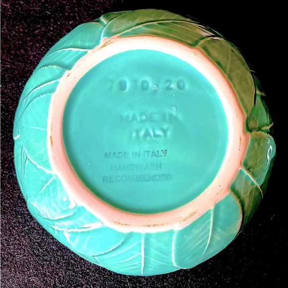 2/$25. SET of TWO CERAMIC TURQUOISE COLOR BOWLS - Picture 3 of 7